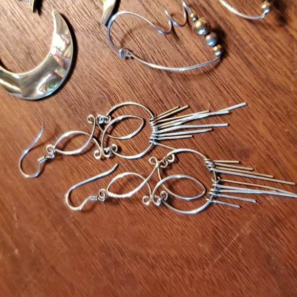 Artisan Silver Wire & Abalone earring lot - Picture 3 of 4